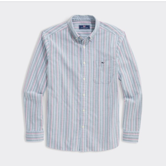Vineyard Vines Mens Striped Oxford Stretch Long Sleeve Button Down Shirt NWT - Picture 6 of 12